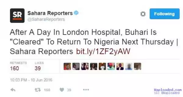 Breaking: President Buhari Cleared in Hospital, See the date he returns to Nigeria 